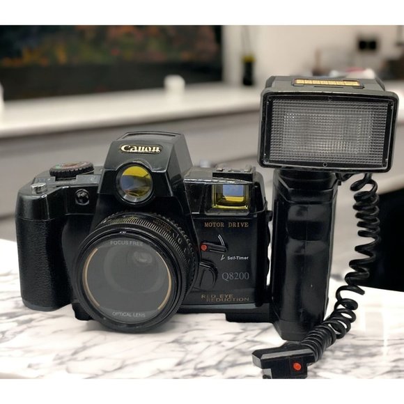 Canon TC-8000 Motor Drive 35MM Camera with Flash untested for parts